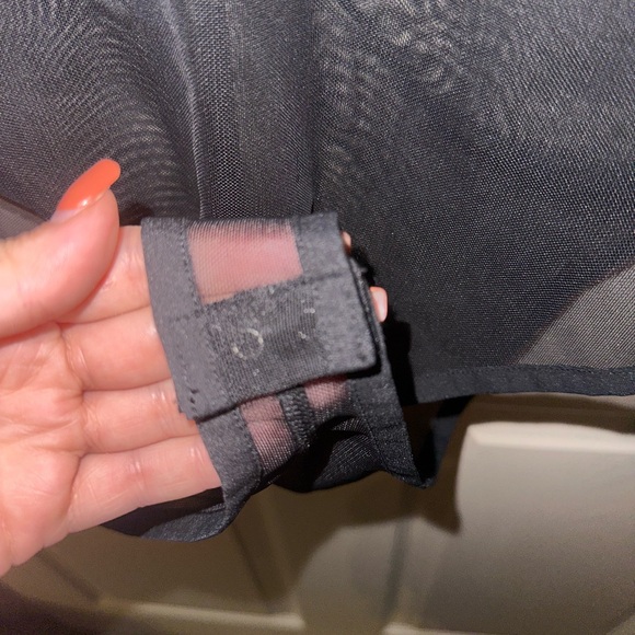 NWT Nike Women's Black Logo front Mesh long sleeve bodysuit streetwear M sporty - Picture 7 of 11